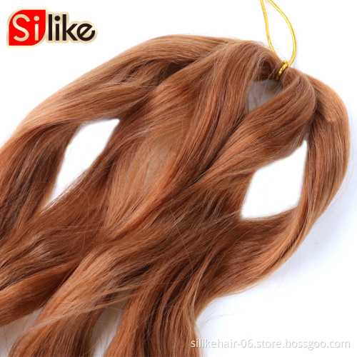 20 Inch Loose Curl  Wave Crochet Braids Synthetic Braiding Hair  Pre-Looped Natural Black Deep Wave Crochet Hair Extensions